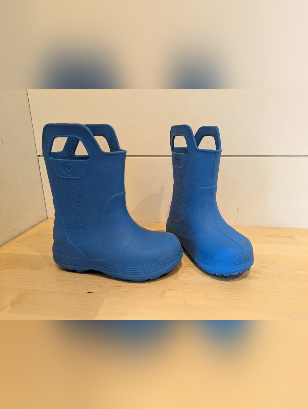 Outdoor Master Blue Rain boots, size 12